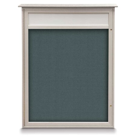 United Visual Products Double Door Enclosed Indoor Letterboard UV1142H-WHITE-HUNGRN